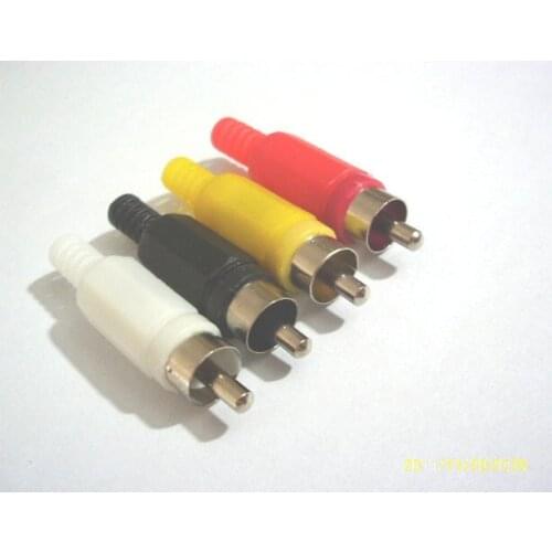 200 pcs RCA Plug Solder Type Audio Cable Connector New