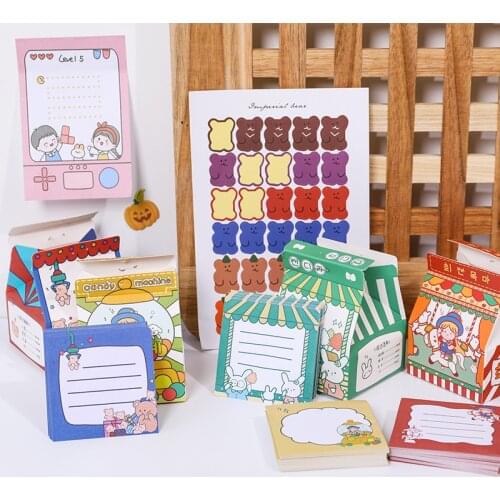 230sheets/pack cute kawaii sweet heaven student milk carton memo pad removable boxed memo student office supplies