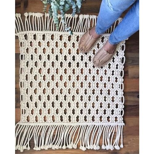 42x60cm Nordic home handmade woven carpet living room table mat cup mat decoration rugs and carpets for home living room