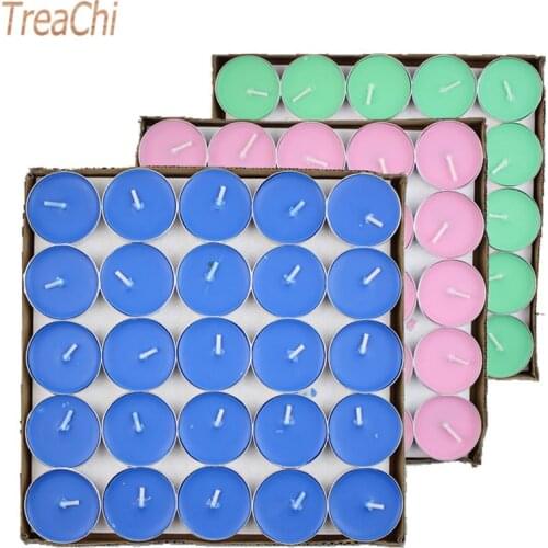 50pcs/Set Candles Anniversary Courtship Proposal Candle Romantic Gift Smokeless Artifact Advertising Props Tea Wax