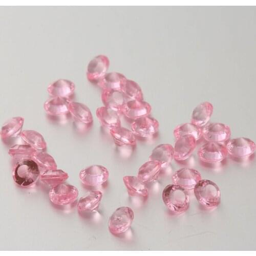 500PCS 8mm Acrylic Crystals Diamond Confetti Wedding Decoration Table Diamond Confetti Scatters Crystals Centerpiece Supplies