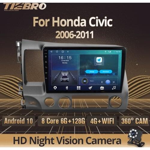 Android 10.0 Car Multimedia Player For Honda Civic 2006-2011 GPS Autoradio 2 Din Car Radio Navigation DSP Stereo Receiver IGO