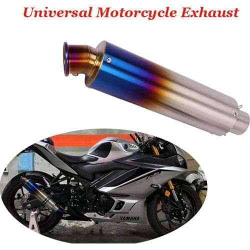 51mm motorcycle exhaust muffler stainless steel pipe db killer for ninja400 xmax300 xmax300 z1000 fz800 cbr500 race
