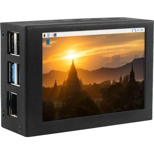 Raspberry Pi 4B 3.5-inch display Pi4 generation display screen Cooling fan integrated metal casing