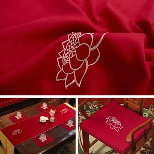 Linen Pattern Embroidery Linen Fabrics Jacquard Weaving Sewing For Table Cloth Pillow Interior Decoration Clothing Material