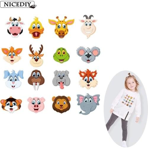 Cute Cartoon Animals Clothing Stickers Iron On Patches Stripes For The Application Of Clothing From Another Patch Toppe t-Shirt