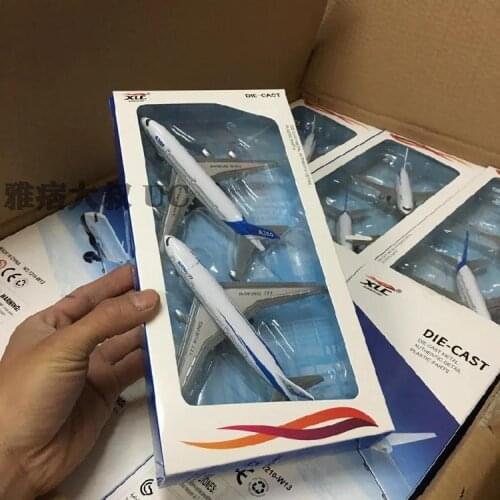 Broadcast 777 and A380 Alloy Pull Back Aircraft Model