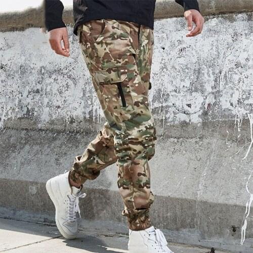 Men Outdoor Camouflage Military Tactical Pants Waterproof Multi-pocket Elastic Trousers Climbing Hiking Training Sports Pants