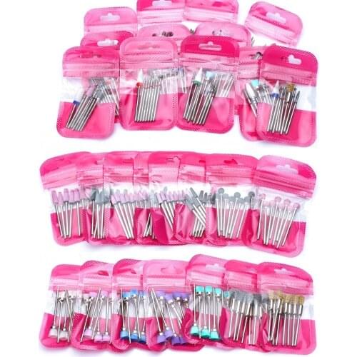 8pcs Caremic Diamond Nail Milling Cutters Sets for Manicure Nail Files Rotery Electric Drill Bits Accessory Gel Nail Remove Tool