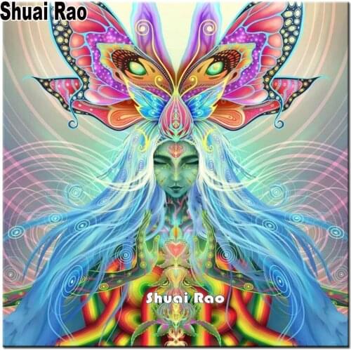 Diy 5d Mosaic diamond "butterfly Woman"New diamond painting dimond painting full square round drill embroidery kit abstract