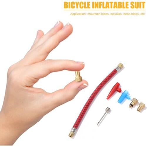 6 Pcs Bike MTB Wheel Inflatable Hose Needle Adapter Basketball Valve Connector Pump Bicycle Tool Aguja manguera inflable rueda