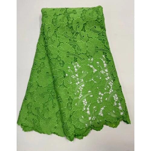 The new African lace fabric in 2021, with gem guipure lace knots, water-soluble lace for Nigerian wedding festivals R39551
