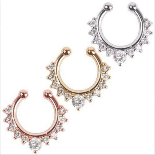 New Trendy Gold-Selling Nose Ring Multi-Color Nose Stud-Piercing Nose Ornament Men and Women Body Jewelry