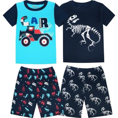 TINOLULING Children Clothes Kids Cars Clothing Sets Sport Wear Boys Suits Sleepwear Dinosaur Nightwear Baby Girl Pajamas Pijamas