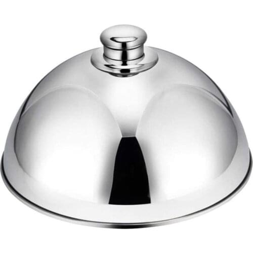 Stainless Steel Cloche Food Cover Dome Serving Plate Dish Dining Dinner Domed Cover Serving Dish Cloche Food Cover #20