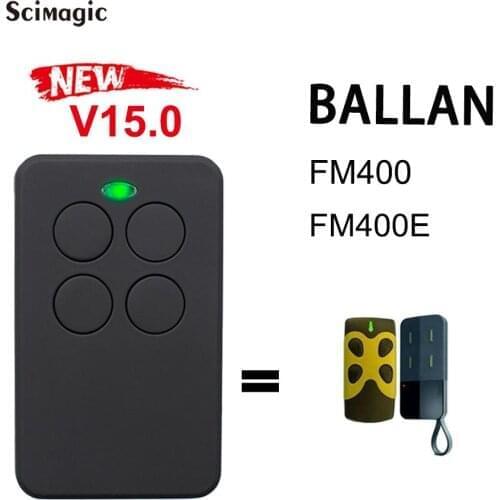 For BALLAN FM400, FM400E, FM404B, 4013 BALLAN Garage Door Opener 433.92MHz Gate Key Fob Commander Remote Control