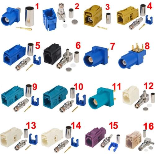 Car Radio Antenna Connector Fakra A Fakra B Fakra C Fakra K Fakra Z for GPS RF Communications Systems