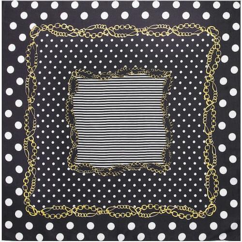 Twill Silk Women Scarf Dot Pattern Print Neck Square Scarves High Quality Head Bandana Office Lady Foulard Hijab Silk Shawls