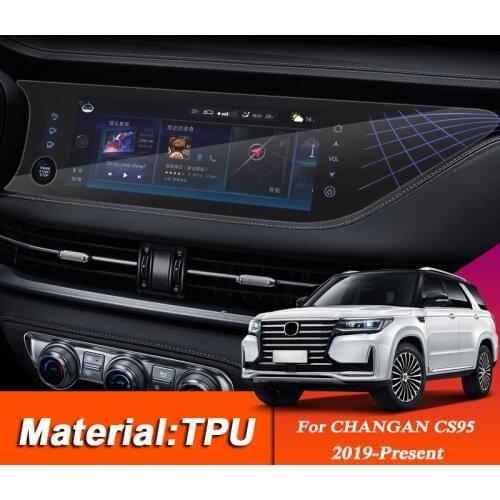Car Styling GPS Navigation Screen Protective Film For CHANGAN CS95 2019-Present Dashboard Display Screen TPU Sticker Accessories