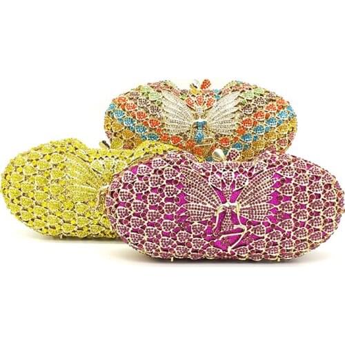 Ladies Bridal wedding party purses elegant purses women evening party handbag wallet luxury diamonds fairy crystal clutches