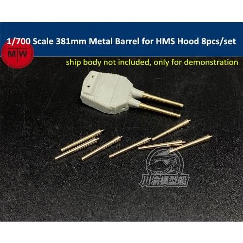 1/700 Scale 381mm Metal Main Barrels for HMS Hood Model Ship 8pcs/set CYG071