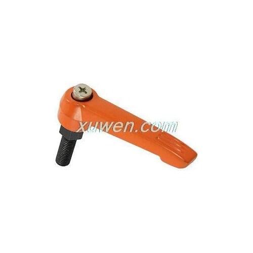 1pcs Machinery 8 x 25mm Threaded Adjustable Clamping Handle Orangefor industrial machine