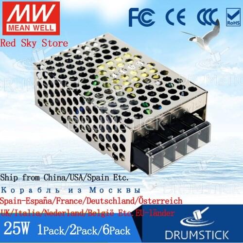 2PACK) Meanwell 25W Switching Power Supply RS-25-5V/3.3/12/15/24/48 0.57/1.1A 1.7/2.1/5/6A high performance replace NES