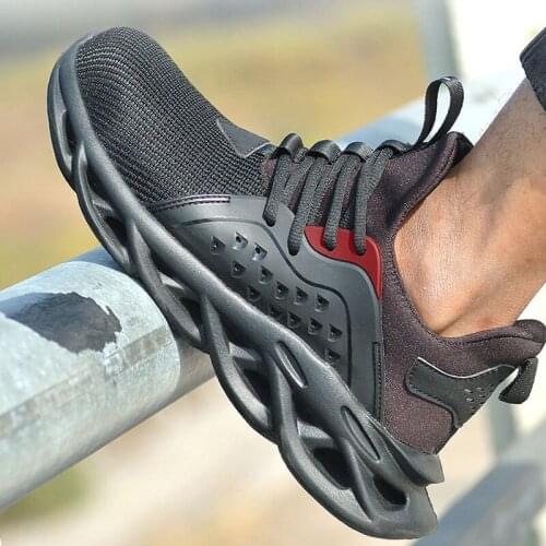 2019 New Steel Toe Men Safety Shoes Work Sneakers Women Boots Big Size 36-48 Breathable Outdoor Work Boots