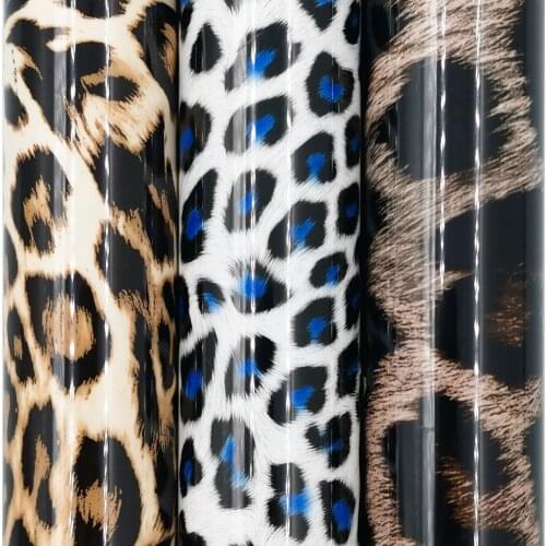 50cm x100cm Leopard Pattern TPU Heat Transfer Vinyl Iron on HTV Cricut Film For Tshirt Textiles Clothing Bag Xmas Decor DIY Roll