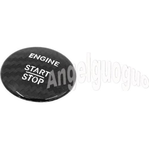 Angelguoguo Carbon Fiber Start Stop Engine Button Key Trim Sticker Cover For Mercedes Benz 2015-2018 C Class W205