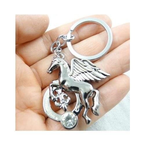 Wholesale Alloy key Pegasus carving key chain car pendant key chain free shipping Accessories 4pcs