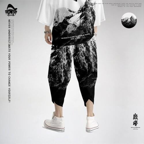 Summer Printed Harem Jogging Pants Men 2021 New Hip Hop Fashion Casual Trousers Harajuku Sweatpants