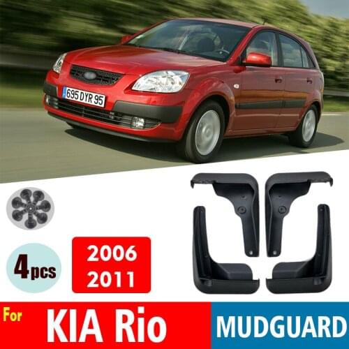 Mudflaps FOR KIA Rio 2006-2013 Mudguards Fender Mud Flap Guards Splash Mudguard Car Accessories Auto Styline Front Rear 4pcs