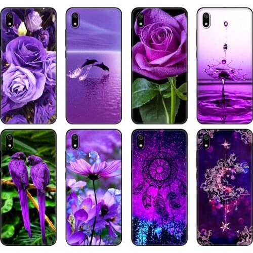 Black tpu Case For Xiaomi Redmi 7A 8 8A 9 9A Case For Redmi Note 8T Note 8 Pro T Redmi Note 9 9S 9 Pro Case infinity on purple