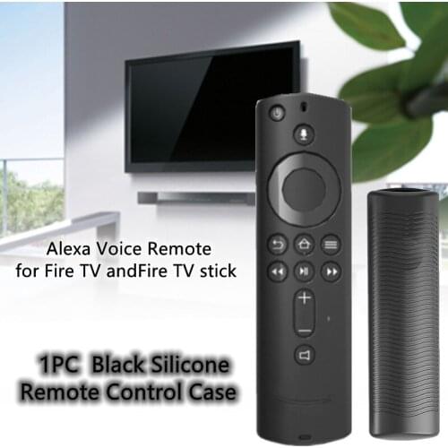 Pure Black Soft Home 4K Silicone Anti Slip Shockproof Remote Control Cover