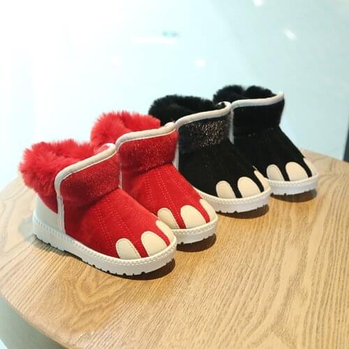 Kids Shoes Boys Snow Boots New Children Girls Short Boots Plus Velvet Inside Non-slip Outdoor Warm Ankle Boot SXH001