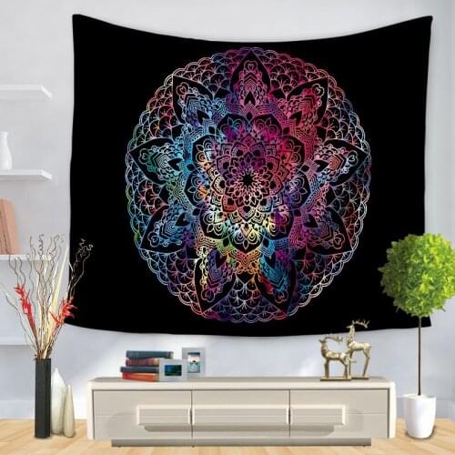 Home Decorative Wall Hanging Carpet Tapestry Rectangle Bedspread Mandala Floral Color Gradient New Design Pattern GT1258