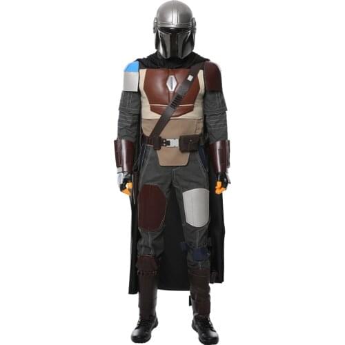 Movie Wars Boba Fett Cosplay Costume Adult Men Male PU Armor Suit Outfit Mask Halloween Carnival costumes