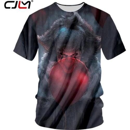 CJLM Cool T-shirts Men Summer Tops 3d Print Halloween Joker Tshirts Casual Hip Hop Short Sleeve O Neck Hipster Tee Brand Shirts