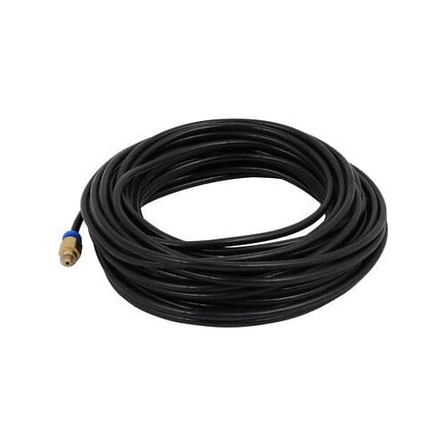 Flexible PU Tube Pneumatic Polyurethane 4mmx2.5mm Hose 12M Black w Connector