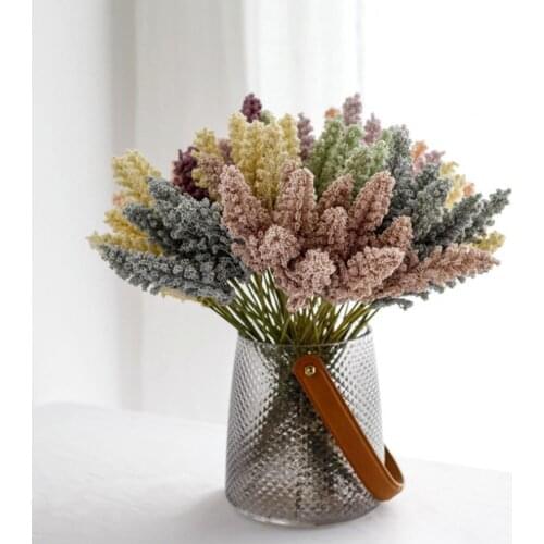 6Pcs Fake Ear Flower Vivid Appearance Fine Workmanship Home Decor Wedding Table Artificial Ear Flower Decorative Flower Bunch