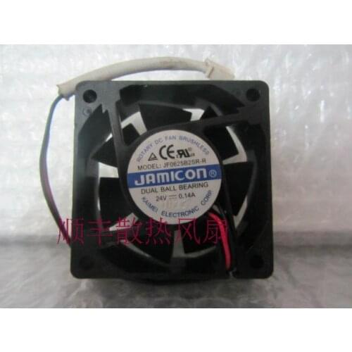 Jamicon JF0625B2SR-R DC 24V 0.14A 60x60x25mm 2-Wire Server Cooling Fan