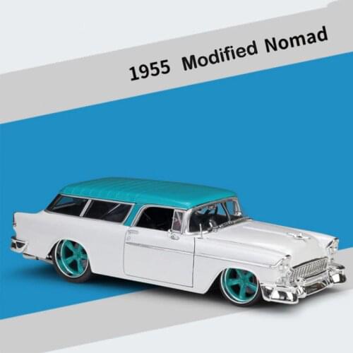 1/18 Diecast Simulation Modified 1955 Nomad Sports Car Model Classic Retro Static Toy Vehicle Gifts Collection or Display