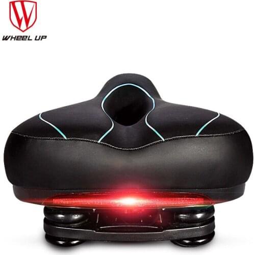 WHeeL UP PVC Leather MTB Road Mountain Removable Bike Seats Bicycle Seat Men Women Pad Cycle Part With Taillights Accessories