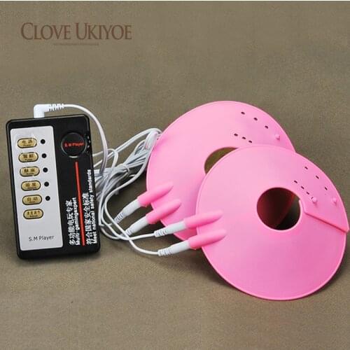 Electric Shock Suction Cupping Breast Massager Pulse Physical Therapy Placket Nipple Enhancer Enlarger Vacuum Cup Sexy toys