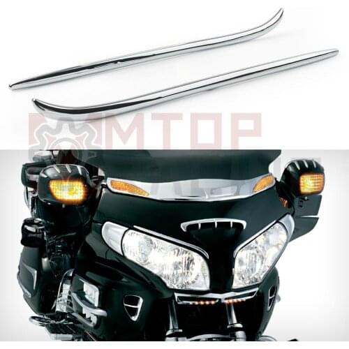 Motorcycle Headlight Eyebrows Trims Fairing For Honda Goldwing GL1800 GL 1800 2001-2011 2002 03 04 05 06 07 08 09 10