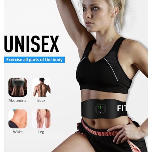 2021 New Lazy Fitness Belt Home Sports Relax Digital Display Charging Micro Current Fitness Whole Body Muscle Abdominal Muscle