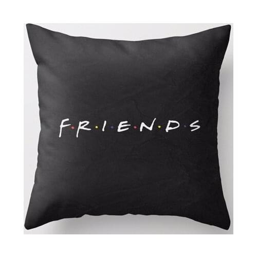 Hot Sale Popular TV Show Friend Simple Style Nice Throw Square Pillow Cover Creative Personalized Soft Unique Pillowcase