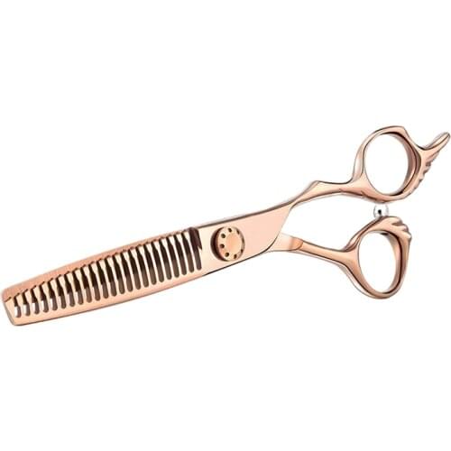 6 Inch Rose Gold Japanese Stainless Steel 440c Salon Hair Cutting Thinning Scissors Trimming Shear