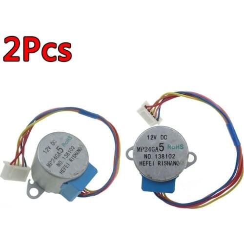2Pcs Hanging Air Conditioner Parts Swing Leaf Synchronous Swing Wind Motor MP24GA5 12V For Midea Gree Deflector Step Motor